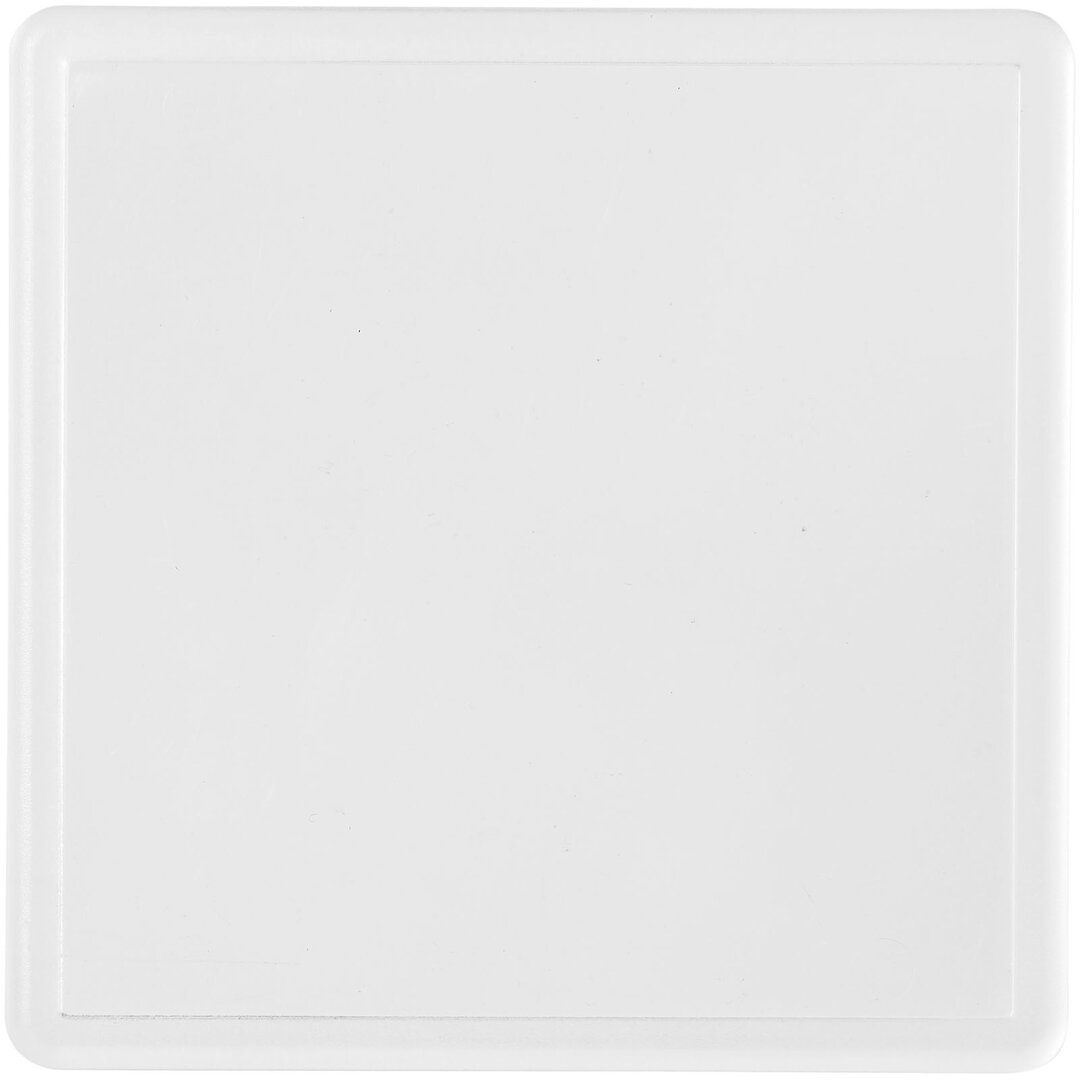 Quadratischer Kunststoffuntersetzer mit Papiereinleger - Ongiunia