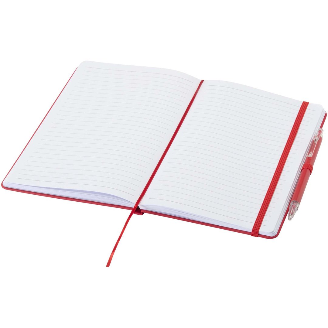 Set A5 Hardcover Notizbuch aus Recyclingpapier und einem Kugelschreiber - Andri