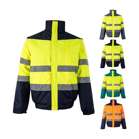 Zweifarbige Steppjacke (180g/m²) aus Polyester (100%) mit PU-Beschichtung Trik