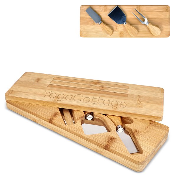 3er Bambus-Käse-Servier-Set Loldin