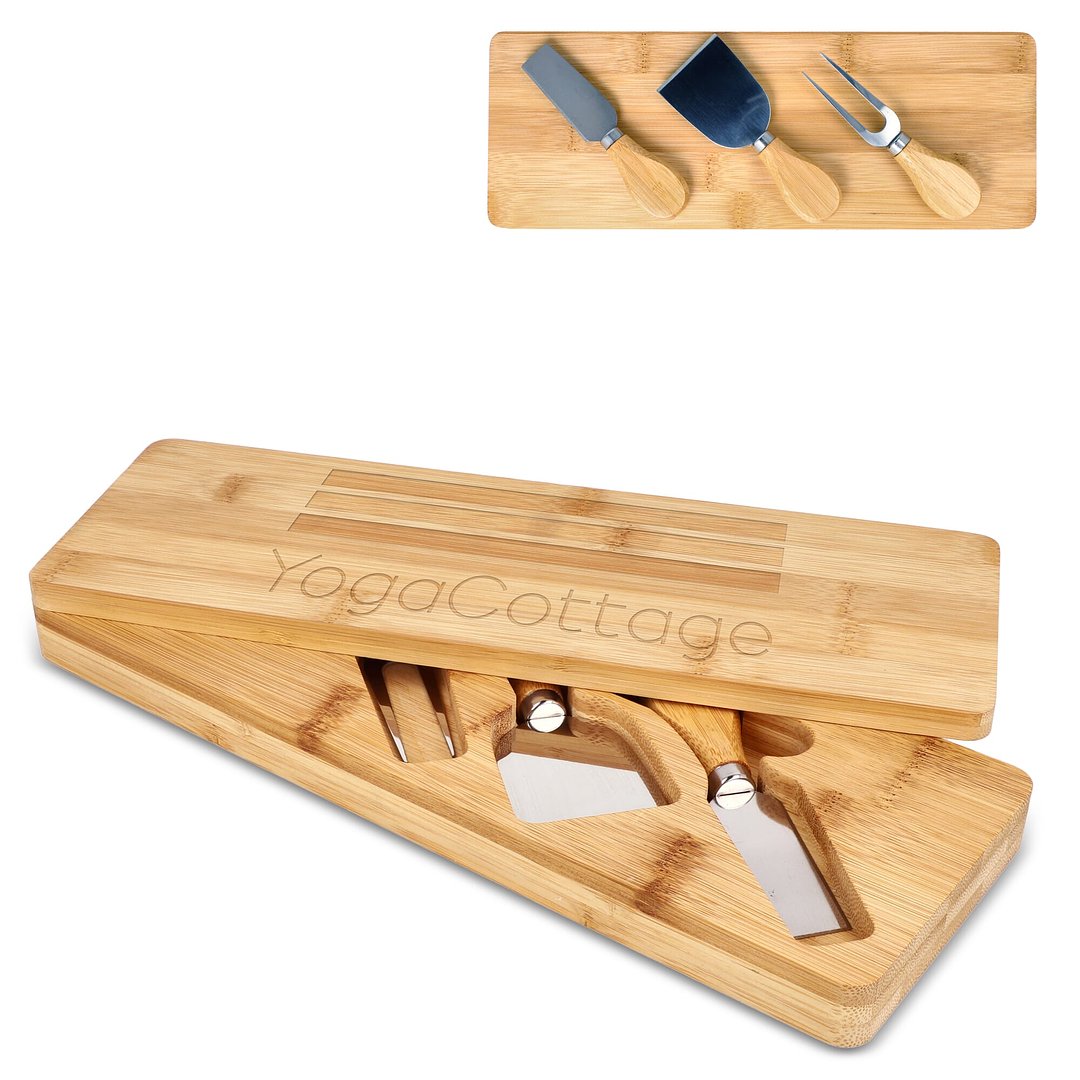 3er Bambus-Käse-Servier-Set Loldin