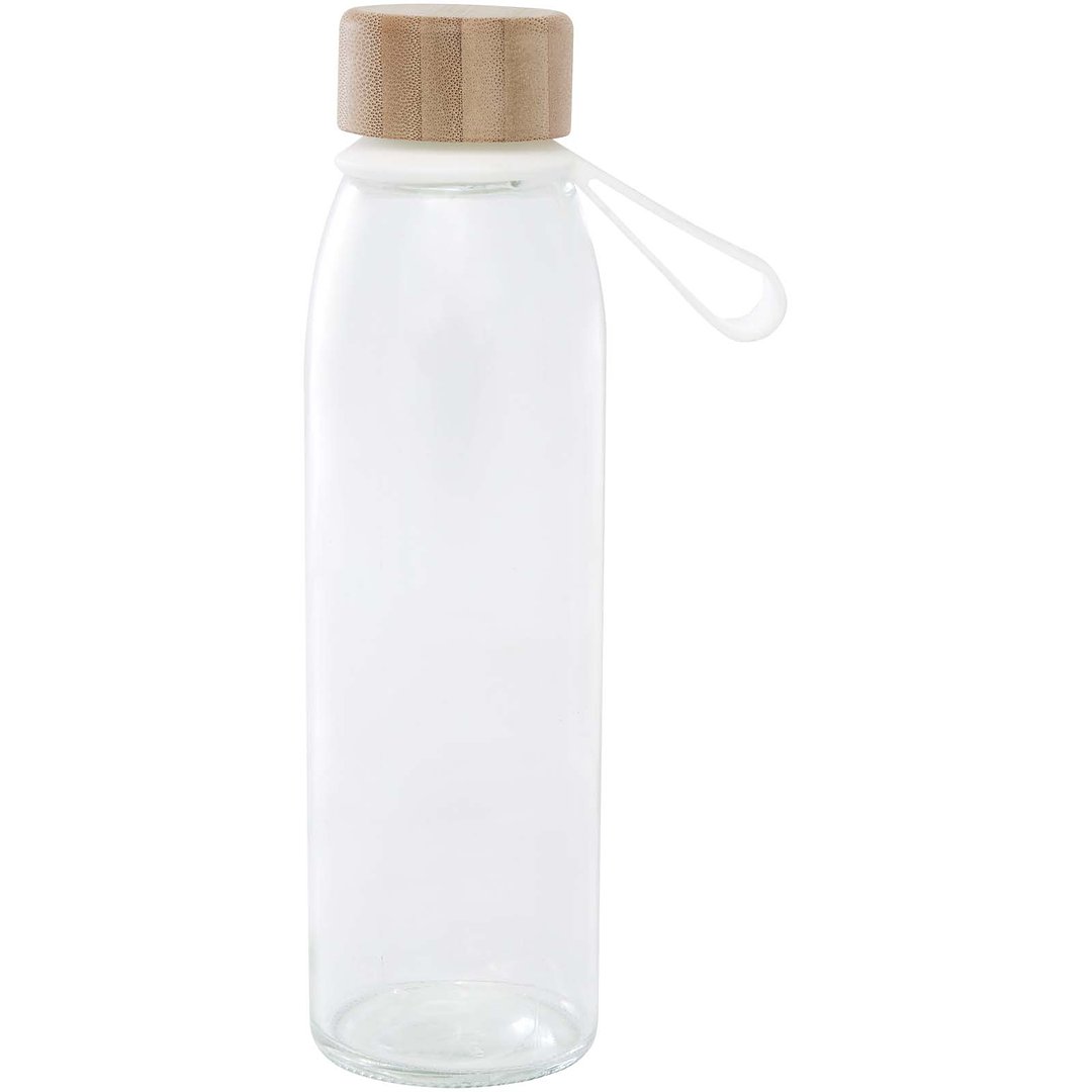 500 ml Glas-Flasche mit Silikongriff und Bambusdeckel - Giafer