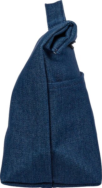 Recycelte Denim-Kühltasche mit Rollverschluss Emman