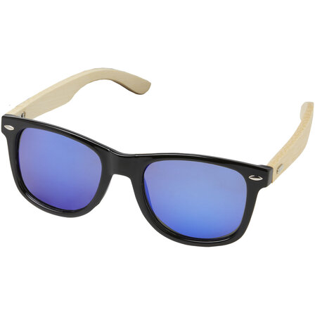 Verspiegelte polarisierte Sonnenbrille aus rPET/Bambus in Geschenkbox - Adaltia