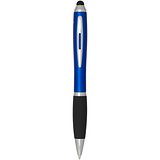 RCS Stylus Kugelschreiber aus recyceltem Kunststoff mit farbigem Schaft und schwarzem Griff (blaue Tinte) - Adan
