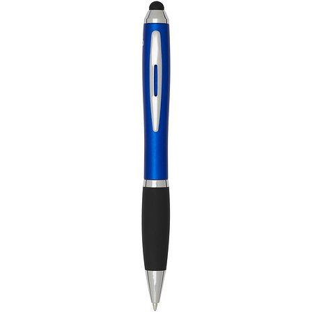 RCS Stylus Kugelschreiber aus recyceltem Kunststoff mit farbigem Schaft und schwarzem Griff (blaue Tinte) - Adan