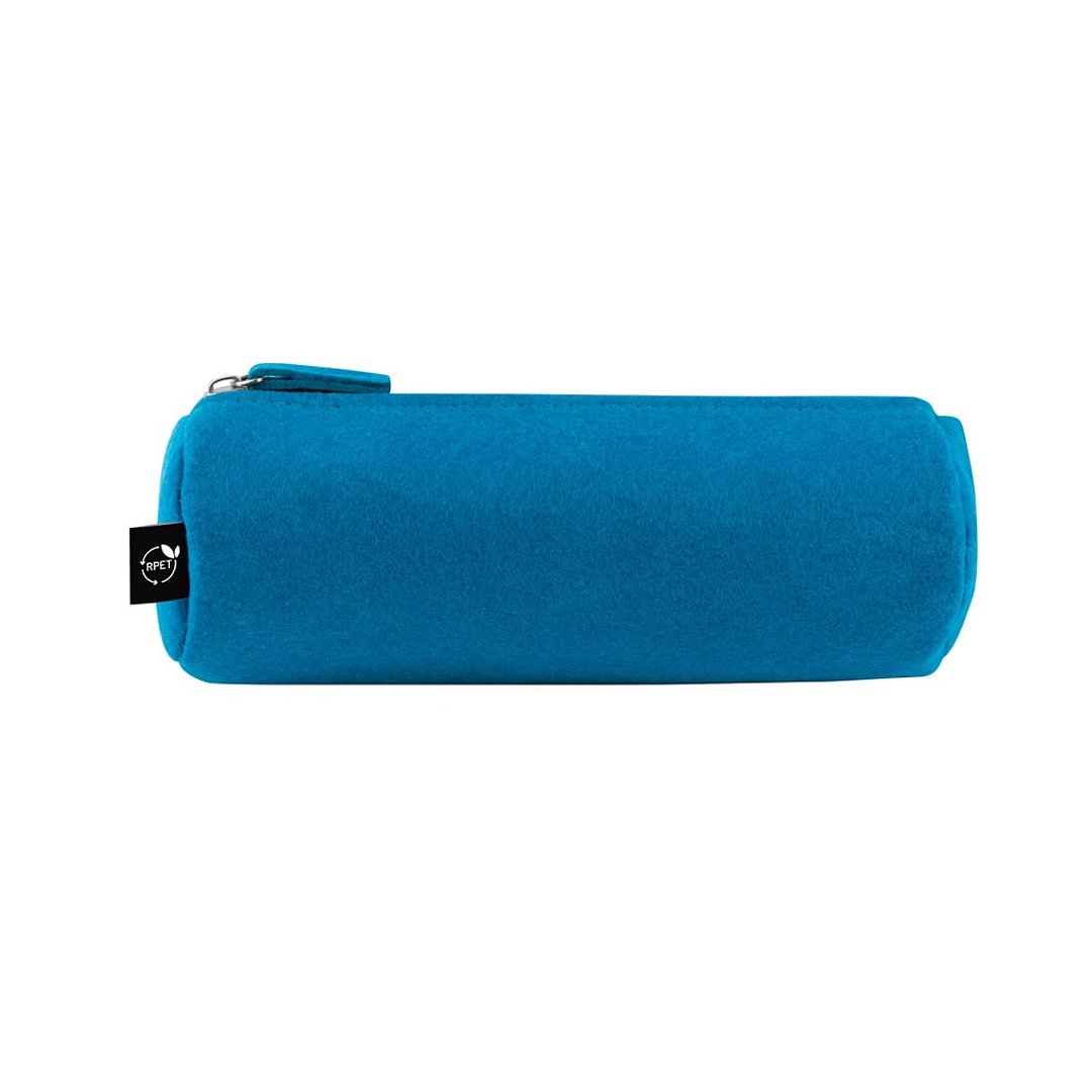 Mehrzwecketui aus recyceltem Filz (100 % rPET) mit Lineal, Bleistiften, Radiergummi und Spitzer Lüthlie