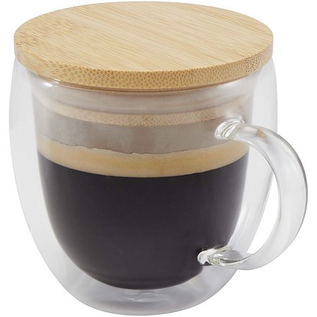 250 ml Glasbecher mit Bambusdeckel - Benana
