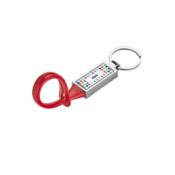 Schlüsselanhänger aus Metall und PVC Steile