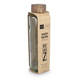 Recycelte Glaswasserflasche ReuuZ mit Holzverschluss 650 ml Frileel