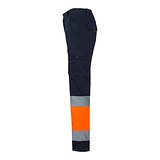 Zweifarbige Stretch-Hose mit mehreren Taschen (240 g/m²), aus Baumwolle (46 %), EME (38 %) und Polyester (16 %) Giulier