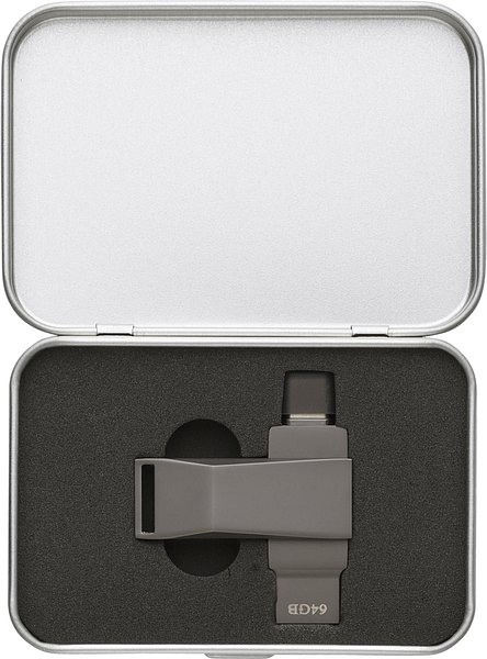 USB-Stick aus verzinkter Oberfläche Hatht