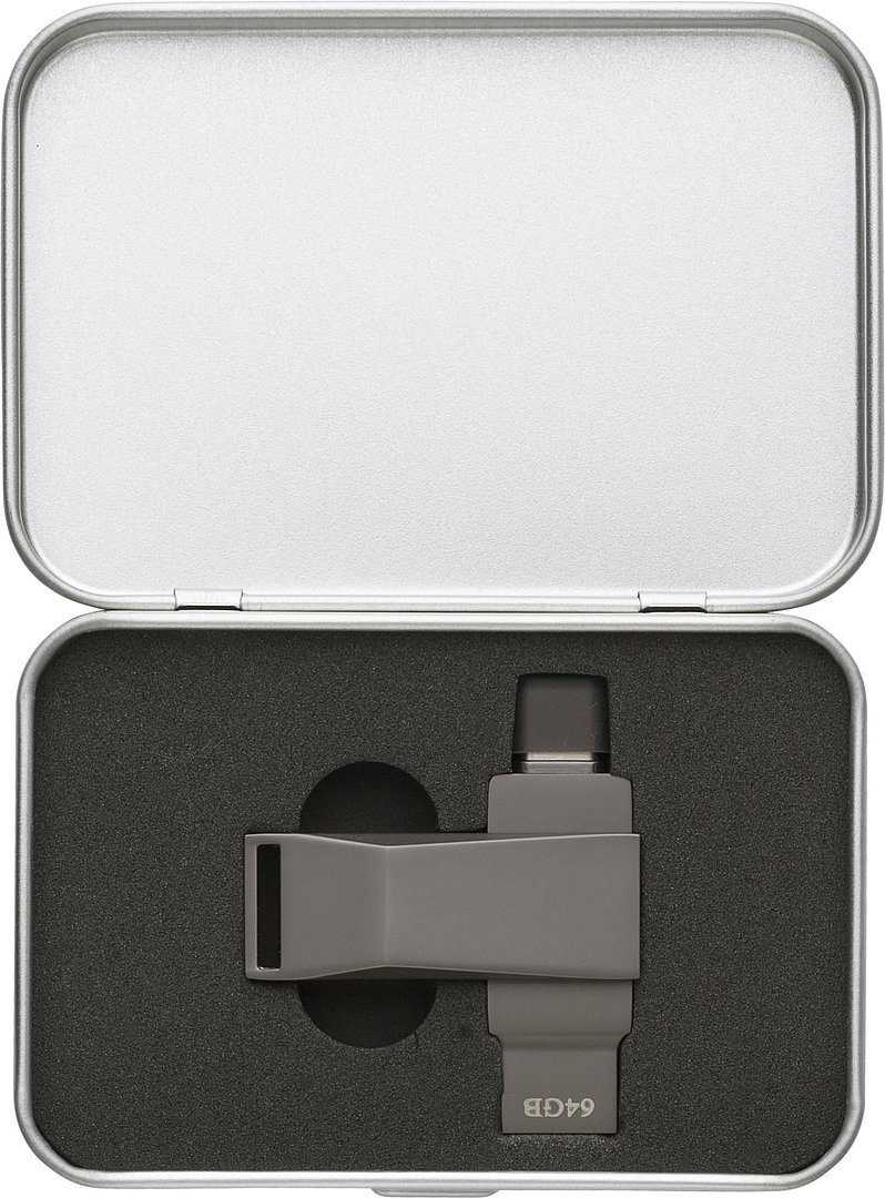 USB-Stick aus verzinkter Oberfläche Hatht