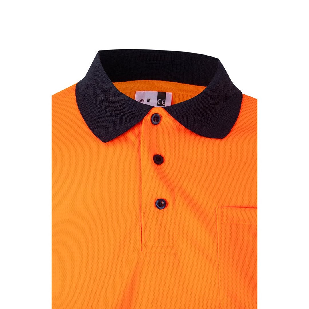 Zweifarbiges Poloshirt im Bird-Eye-Design (160g/m²) mit kurzen Ärmeln, aus Polyester (100%) Nicha
