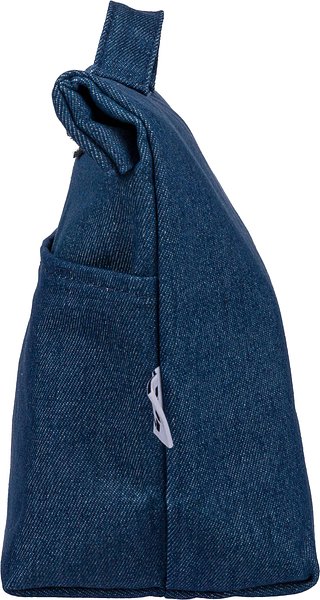 Recycelte Denim-Kühltasche mit Rollverschluss Emman