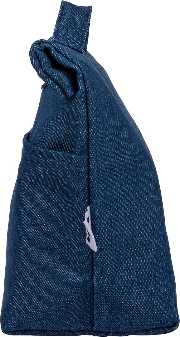 Recycelte Denim-Kühltasche mit Rollverschluss Emman