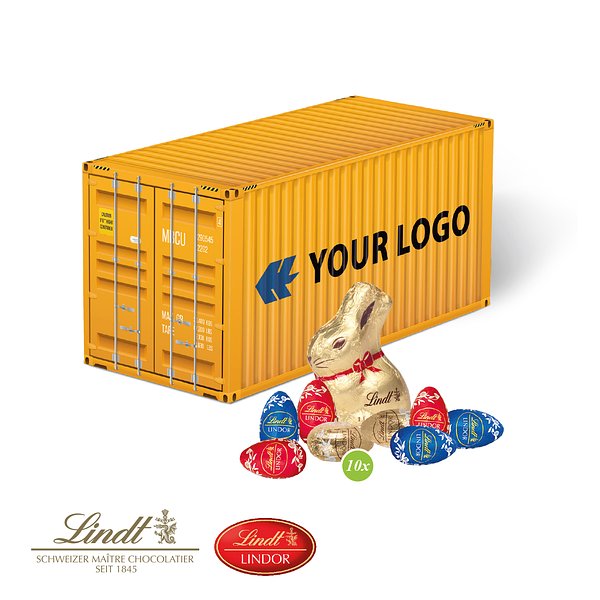 3D Präsent "Container" Ostern mit Lindt Schokoladenmischung