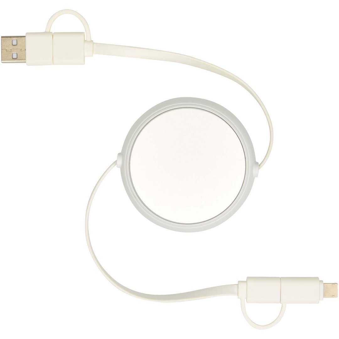 100 cm 5-in-1 Kabel aus recyceltem Kunststoff und Aluminium, einziehbar, für Datenübertragung und mit 45W Schnellladung - Merverdy