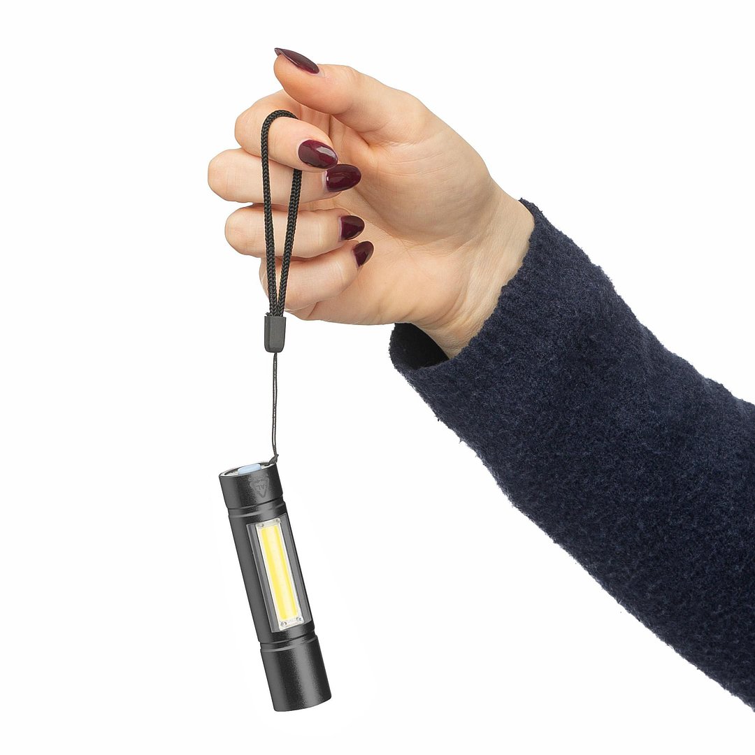 Taschenlampe aus recyceltem Aluminium COB Jovignas