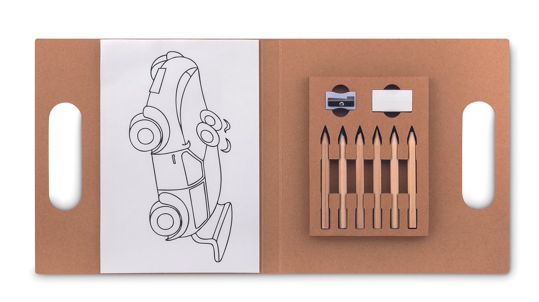 Malset mit 6 Buntstiften Hathli