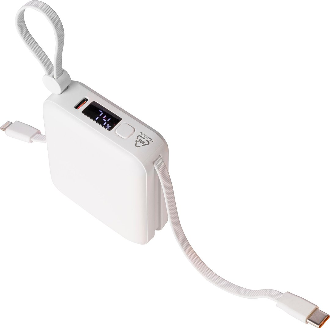 Recycelte ABS-Powerbank Neli