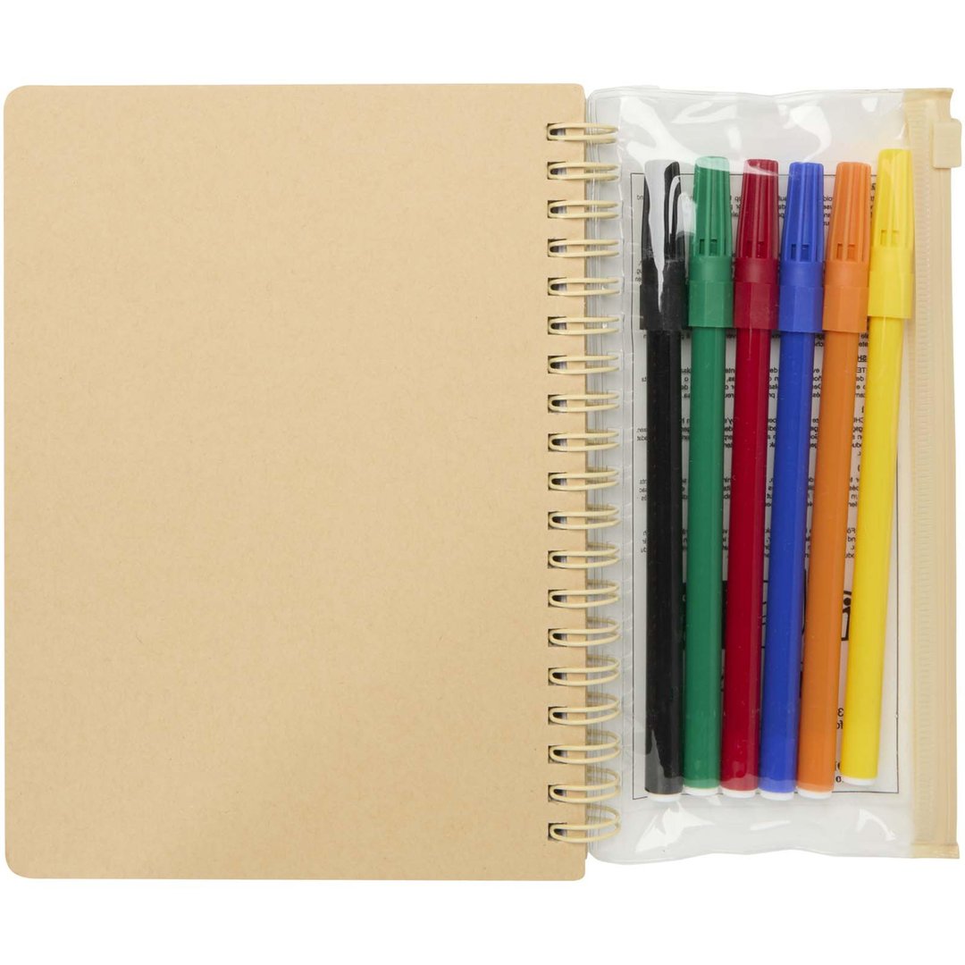 B6 Hardcover Notizbuch mit Marker-Set - Saramin