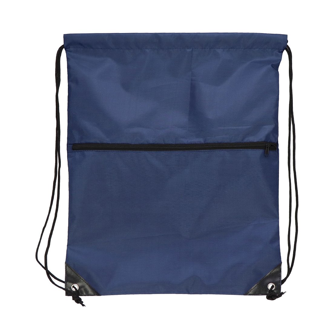 Kordelzugtasche 210T R-PET mit Reißverschluss Rueli