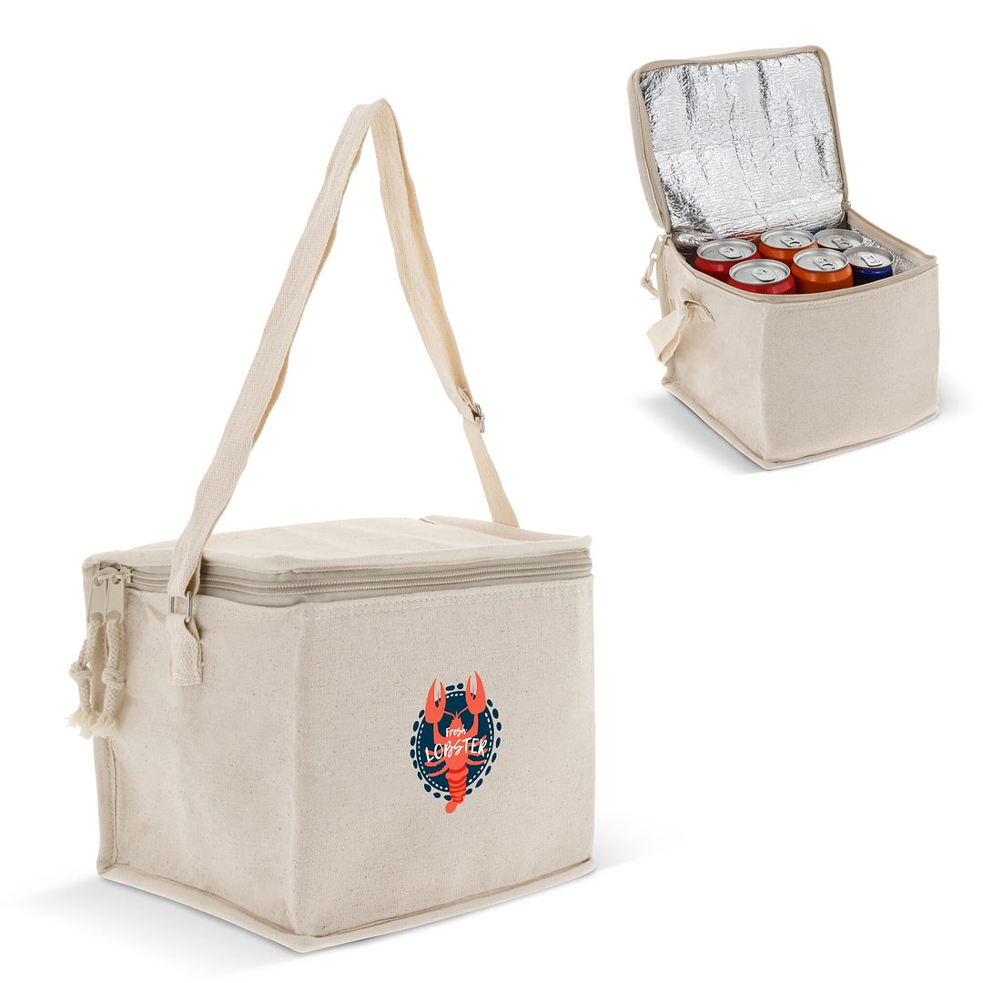 Kühltasche mit einer Ausssenhülle aus Baumwolle 22x18x18cm Giulf