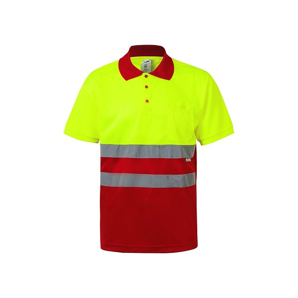 Zweifarbiges Poloshirt im Bird-Eye-Design (160g/m²) mit kurzen Ärmeln, aus Polyester (100%) Nicha