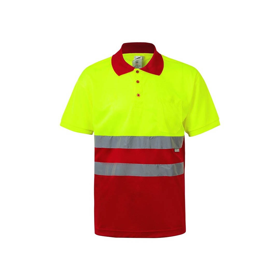 Zweifarbiges Poloshirt im Bird-Eye-Design (160g/m²) mit kurzen Ärmeln, aus Polyester (100%) Nicha