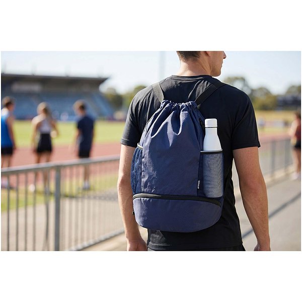 GRS-recycelter Sportbeutel mit Bodenfach 18 L - Leen