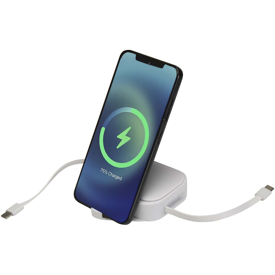 Aufrollbares 5 in 1 Kabel aus Recyclingmaterial mit Datensynchronisierung und 100 W Schnellladefunktion sowie Smartphone Toolkit - Ainatht