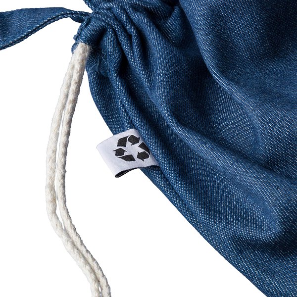 Recycelte Denim-Kordeltasche Leycile
