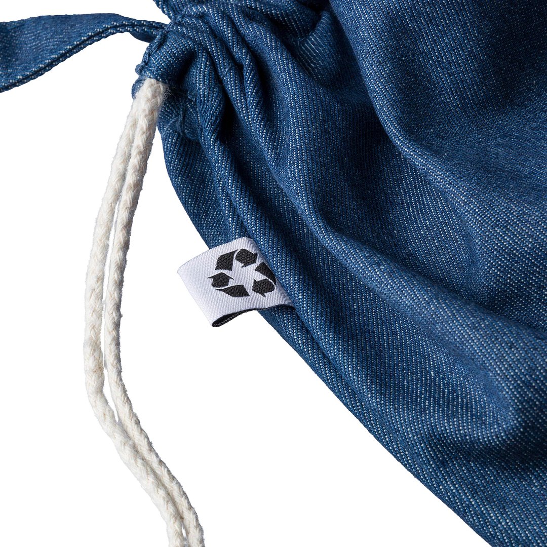 Recycelte Denim-Kordeltasche Leycile