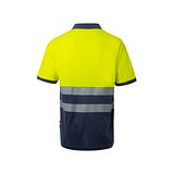Zweifarbiges Piqué-Poloshirt (150g/m²) mit kurzen Ärmeln, aus Baumwolle (55%) und Polyester (45%) Lixja