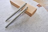 Schreibset Natie | Recycelter Edelstahl | Drehkugelschreiber und Rollerball