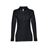 Damen Langarm-Poloshirt Minata