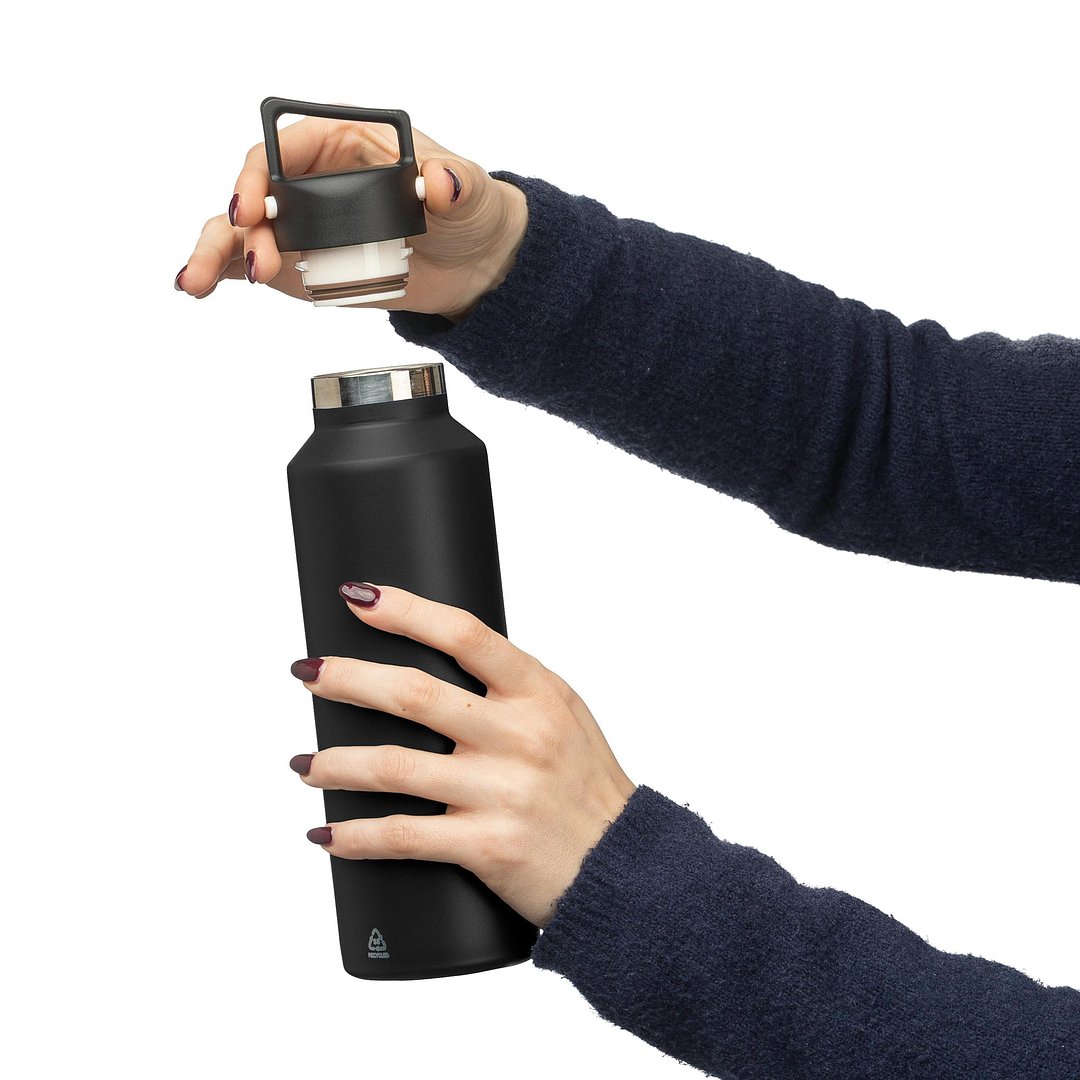 Recycelte doppelwandige Flasche aus Edelstahl 600 ml Bensehill