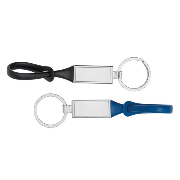 Schlüsselanhänger aus Metall und PVC Steile