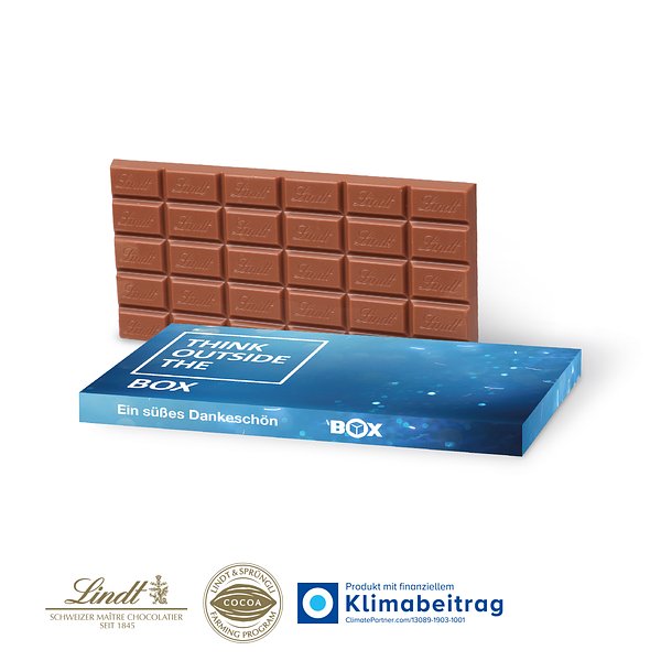 Grusskarte mit Schokoladentafel von Lindt, 100 g, EXPRESS