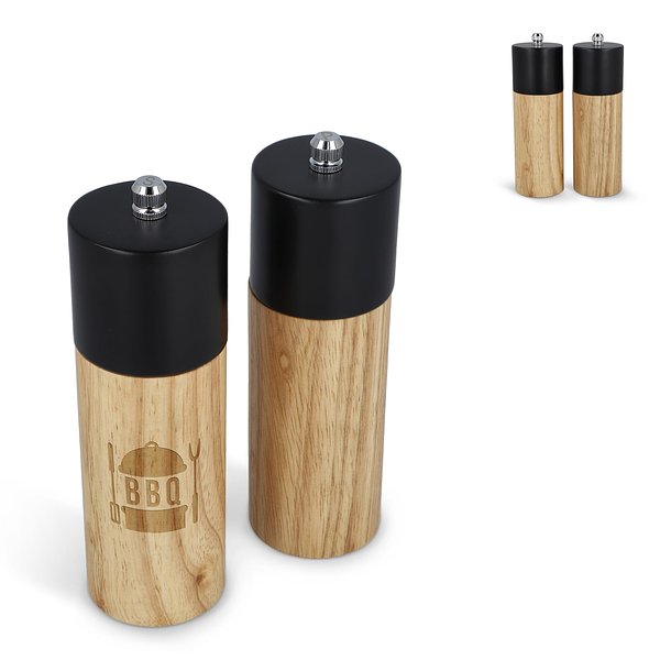Holz-Salz- und Pfeffermühle-Set Benathori