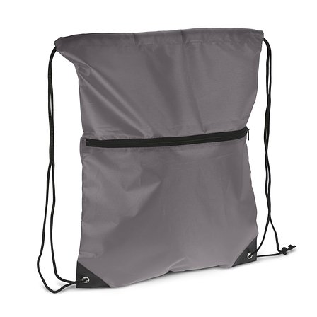 Kordelzugtasche 210T R-PET mit Reißverschluss Rueli
