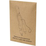 65 W 3-in-1-Ladekabel aus recyceltem Aluminium mit Karabinerhaken - Beatha