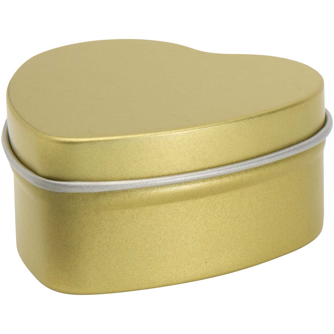 Herzförmige Zinnkerze mit Vanille Duft - Giun