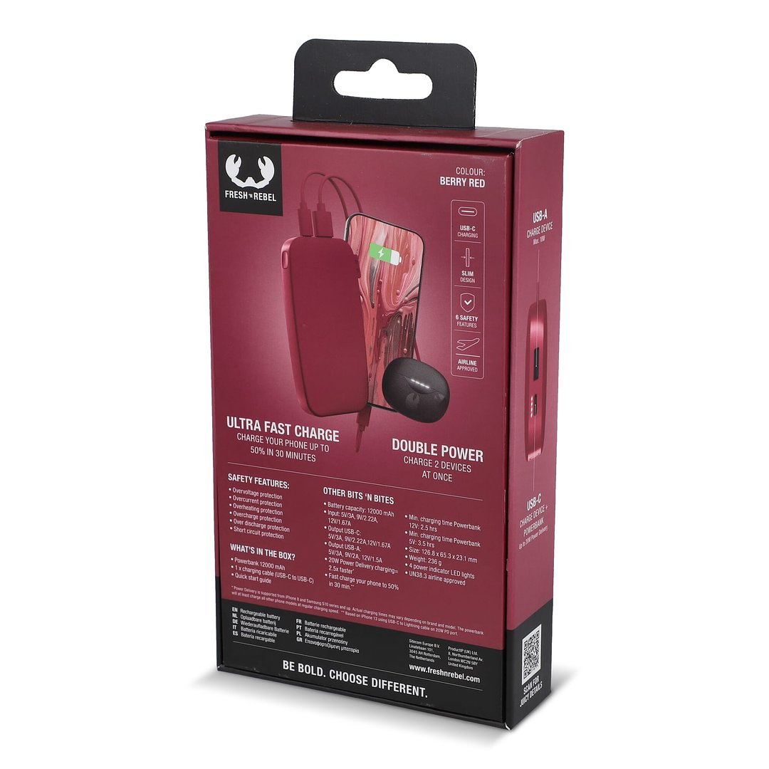 Powerbank 12.000mAh USB-C Ultra Fast Charging 20W Steivat