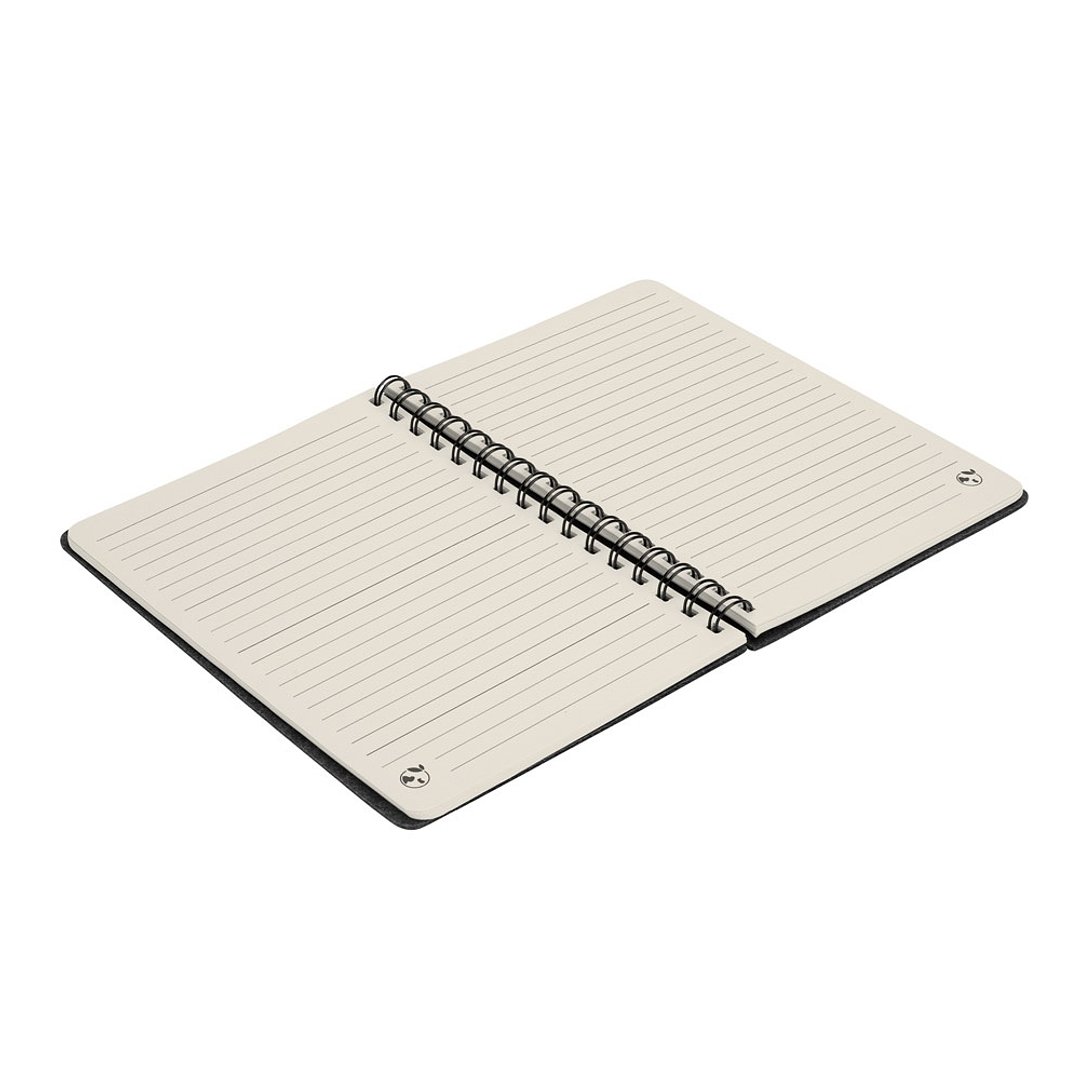 A5-Ringbuch mit flexiblem Einband aus recyceltem Filz (100% rPET) mit linierten Seiten Ittanin