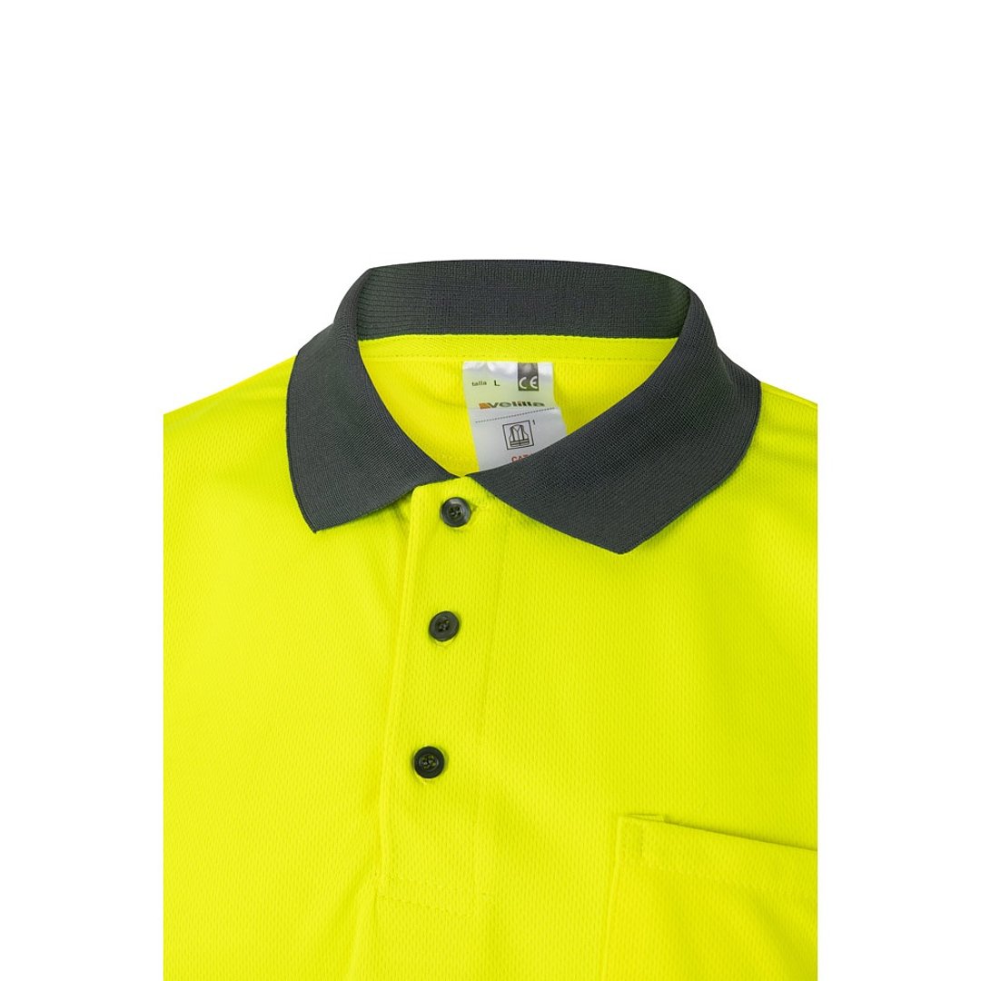 Zweifarbiges Poloshirt im Bird-Eye-Design (160g/m²) mit kurzen Ärmeln, aus Polyester (100%) Mudyli