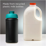 500 ml recycelte Sportflasche mit Klappdeckel - Veivep