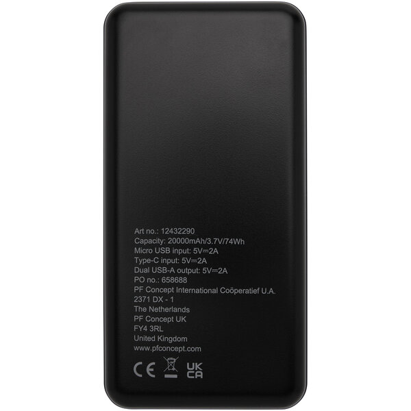 20.000 mAh Powerbank aus recyceltem Kunststoff - Stiafer