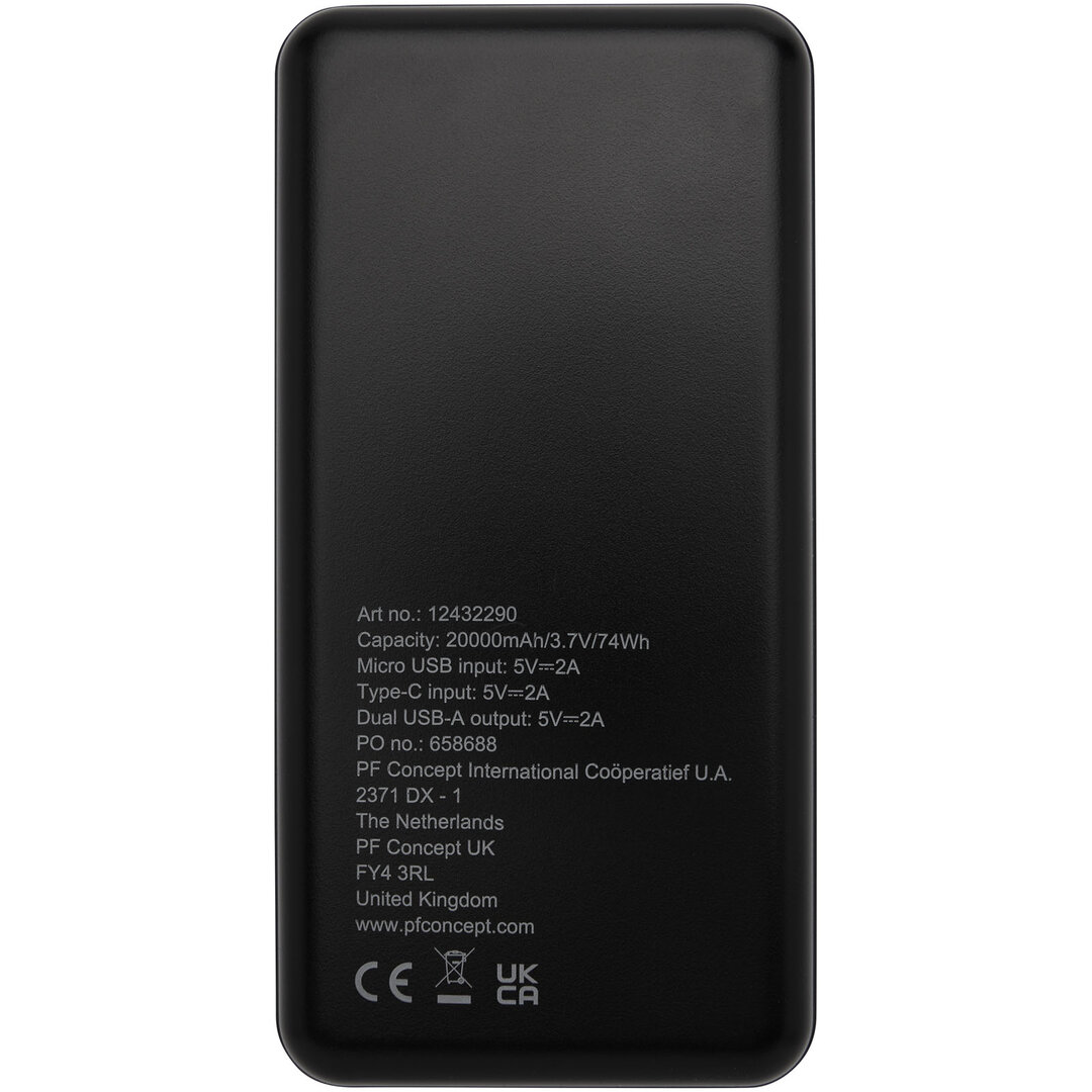 20.000 mAh Powerbank aus recyceltem Kunststoff - Stiafer